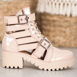 Seastar Lakkozott divatcsizma barna 1