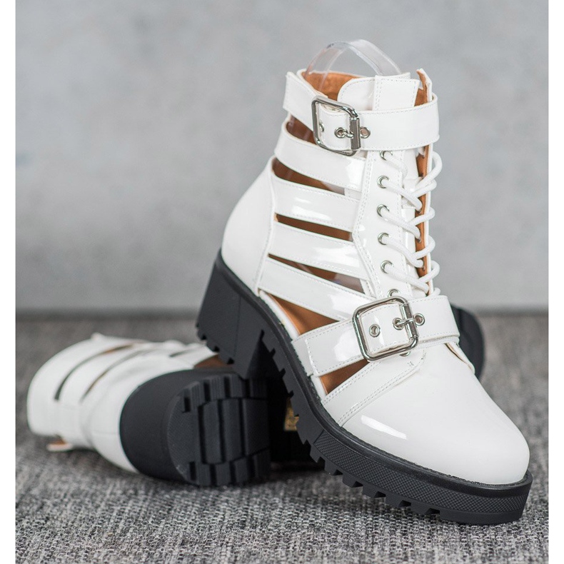 Seastar Lakkozott divatcsizma fehér 1