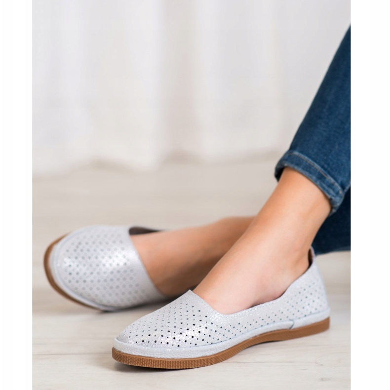 VINCEZA Brocade Slipons szürke 1