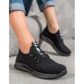 SHELOVET Fekete áttört cipő 2