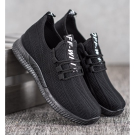 SHELOVET Fekete áttört cipő 1