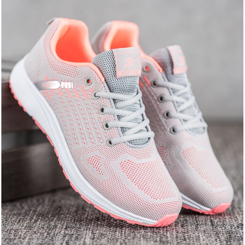 Ax Boxing Kényelmes áttört sportcipő narancssárga szürke 1