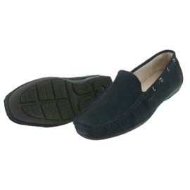 American Club Bőr mokaszinok. Suede Navy Blue American JK02 kék 5