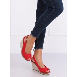 Piros ék szandál R132P Red 1