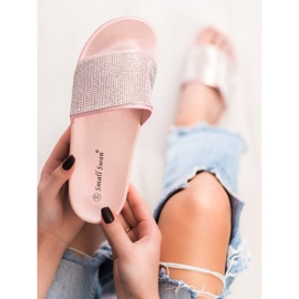 SHELOVET Papucs a platformon rózsaszín 2