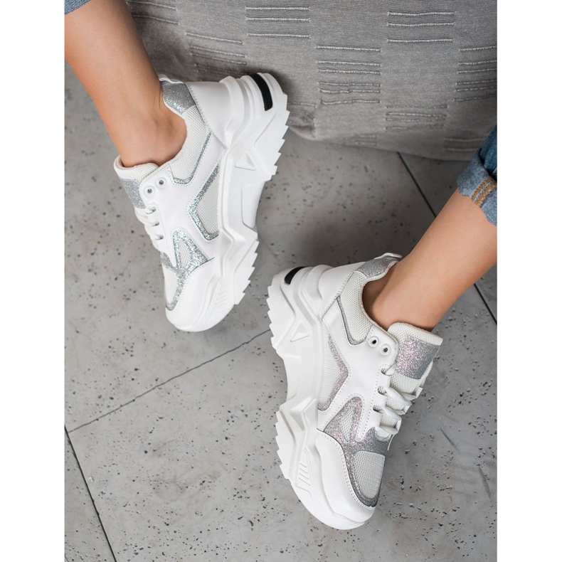 Seastar Divatos cipők csillogással fehér sokszínű 1