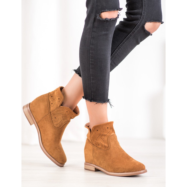 Seastar Csizma áttört mintával barna 2