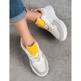 SHELOVET Alkalmi Eco bőr cipők fehér sokszínű 2