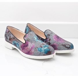 Klasszikus fekete virágos jazz cipő ZQ630-1 sokszínű 2