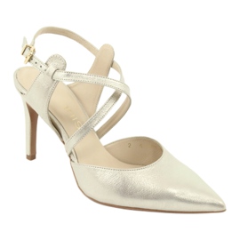 Anis Női bőr szandál arany platina csíkok 4771 aranysárga 1