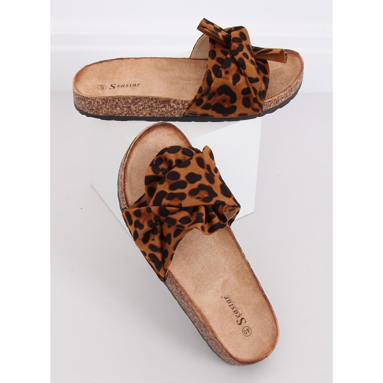 Parafa papucs leopárdmintás CK115P Leopard barna 2