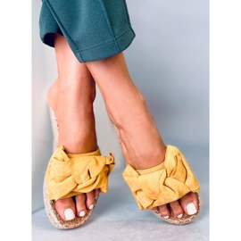 JH115P Sárga méz espadrilles papucs 1