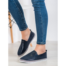 Goodin Áttört bőr espadrillák kék 2