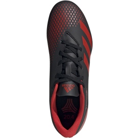 Adidas Predator 20.4 Tf EE9585 futballcipő fekete piros fekete 1