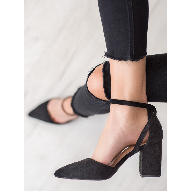 Seastar Stílusos velúr szivattyúk fekete 1