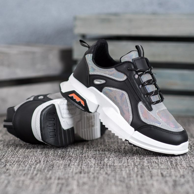 SHELOVET Sportcipők a platformon fekete sokszínű 1