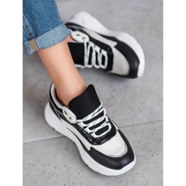 SHELOVET Cipők a platformon fehér fekete zöld 1