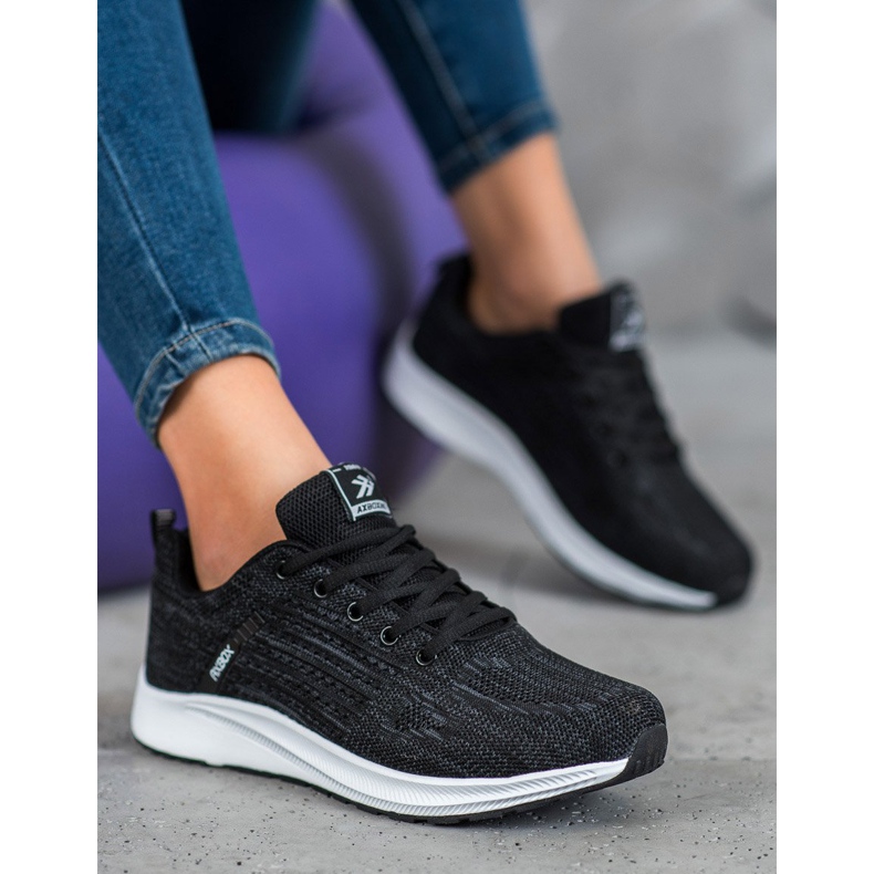 Ax Boxing Kényelmes áttört sportcipő fekete 1