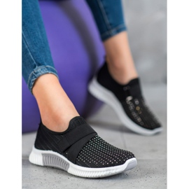 SHELOVET Fekete sliponok kristályokkal 1