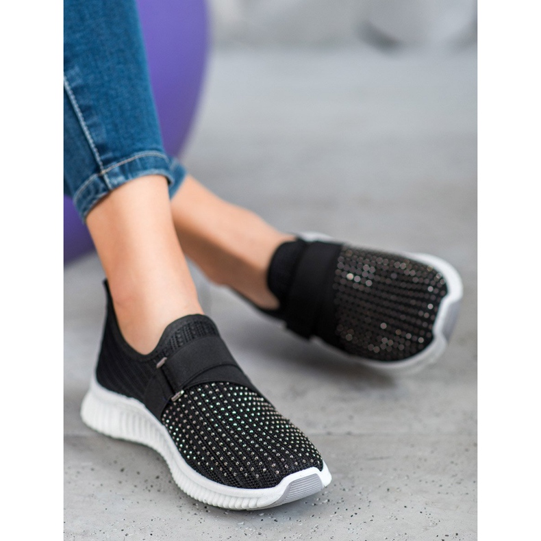 SHELOVET Fekete sliponok kristályokkal 2