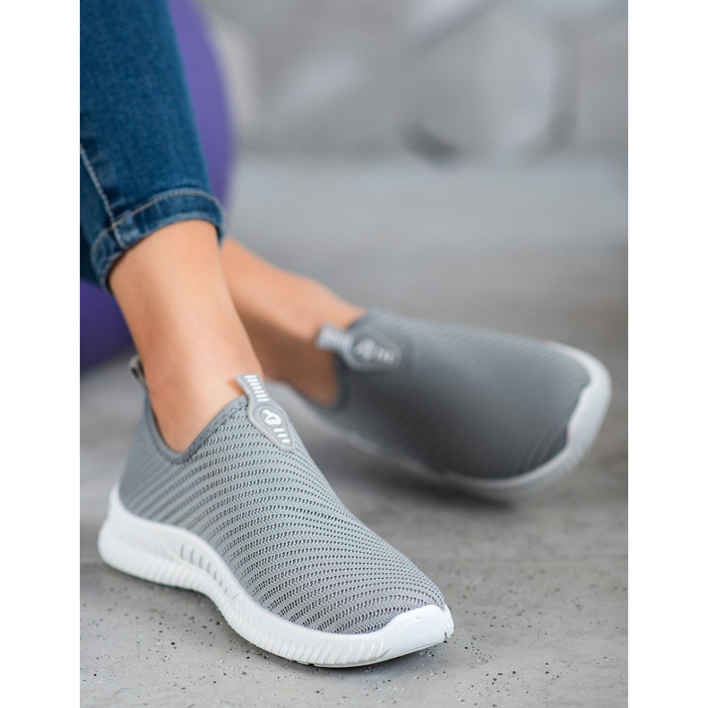 SHELOVET Csúsztatható sportcipő szürke 2