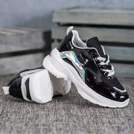 SHELOVET Stílusos öko bőr cipők fekete 2