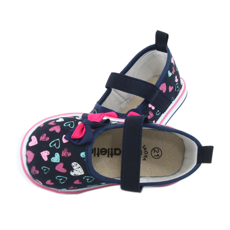 Balerina íj Atletico bőrbetét fehér sötétkék kék rózsaszín 6