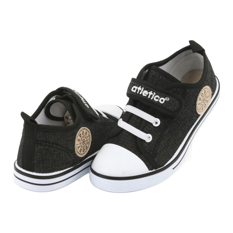 Cipők bőrbetéttel Atletico BSM029 fekete 4