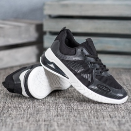 Ideal Shoes Kötött cipők hálóval fekete sárga 2