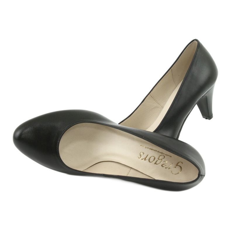 Gregors 465 fekete bőr üzleti pumpák 5