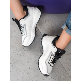 SHELOVET Fekete talpú cipők fehér 1