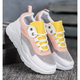 SHELOVET Cipők a platformon fehér sokszínű 2