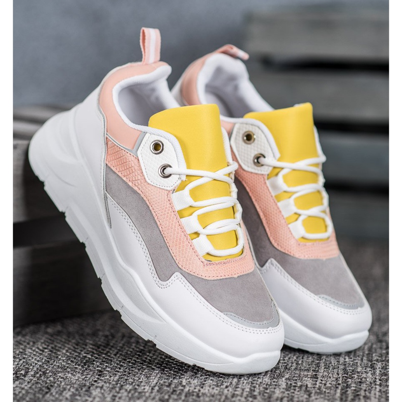 SHELOVET Cipők a platformon fehér sokszínű 2