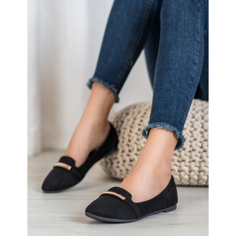 SHELOVET Fekete balerina díszekkel 1