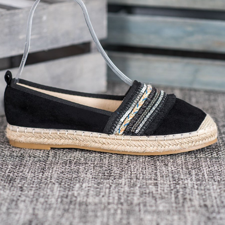 RTX WALK Kényelmes espadrillák díszítéssel fekete 1 RTX WALK Kényelmes espadrillák díszítéssel fekete 1