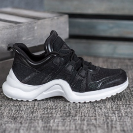 RTX WALK Fekete cipők csillogással 2