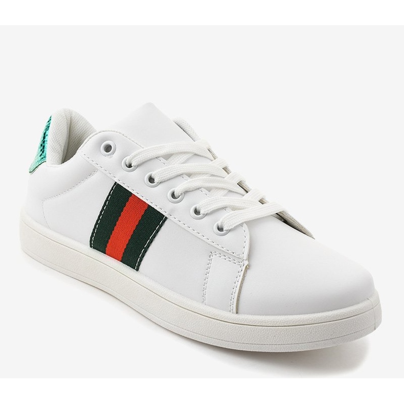 Fehér klasszikus cipők D1903-313 fekete piros zöld 1