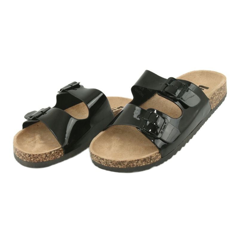 Lakkozott anatómiai fekete Lee Cooper 1043 papucs 2