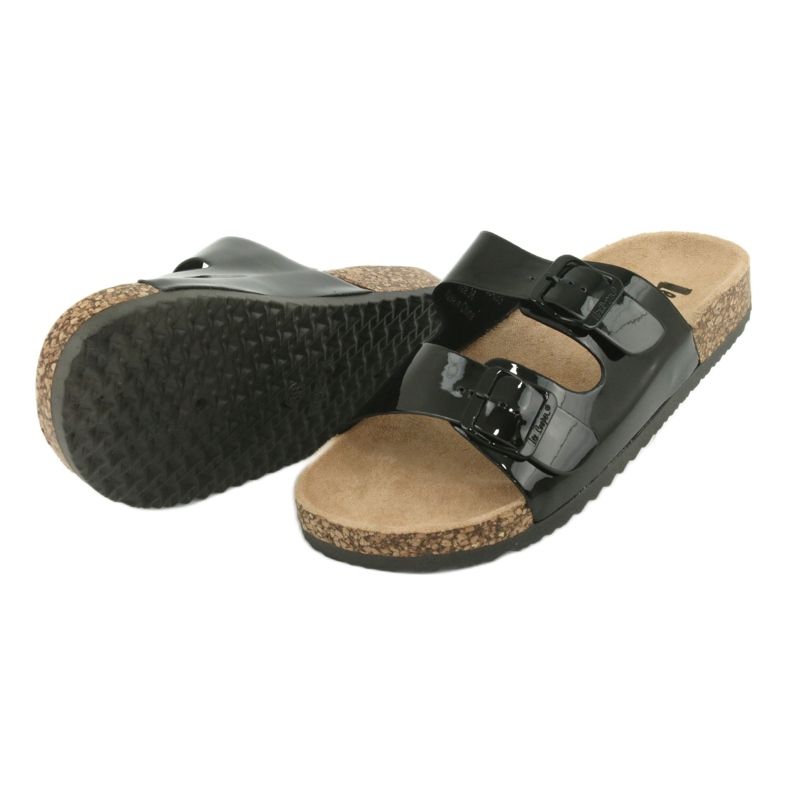 Lakkozott anatómiai fekete Lee Cooper 1043 papucs 3