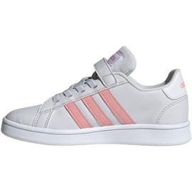 Adidas Grand Court C Jr EG6737 cipő fehér rózsaszín 2