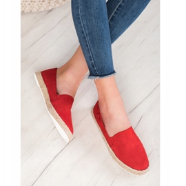 SHELOVET Klasszikus piros espadrillák 1