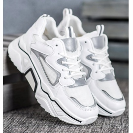 Weide Divatos hálós cipők fehér 2 Weide Divatos hálós cipők fehér 2