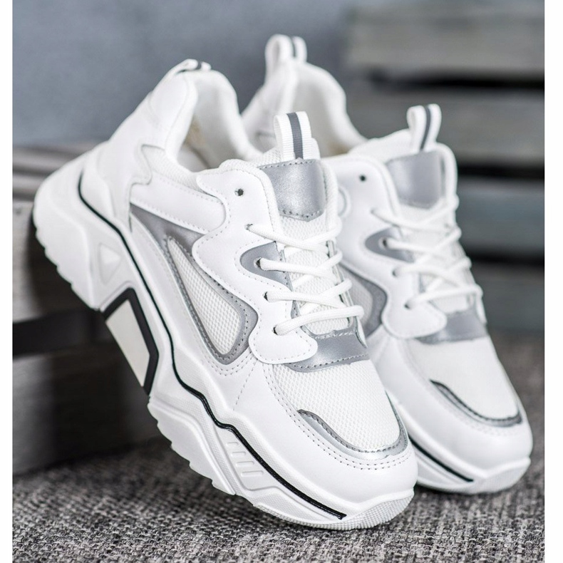 Weide Divatos hálós cipők fehér 2 Weide Divatos hálós cipők fehér 2