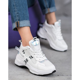 Weide Divatos cipők felirattal fehér 1 Weide Divatos cipők felirattal fehér 1