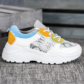 SHELOVET Divatos cipők fehér sokszínű 2