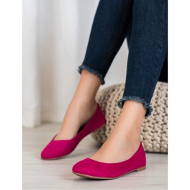 Best Shoes Velúr balerinák lila 1