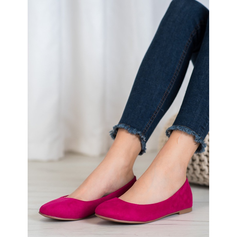 Best Shoes Velúr balerinák ibolya 2