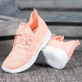 SHELOVET Kényelmes textil cipő narancs 1