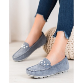 Filippo Bőr cipők gyöngyökkel szürke 1