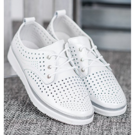 Filippo Áttört bőrcsizma fehér szürke 2